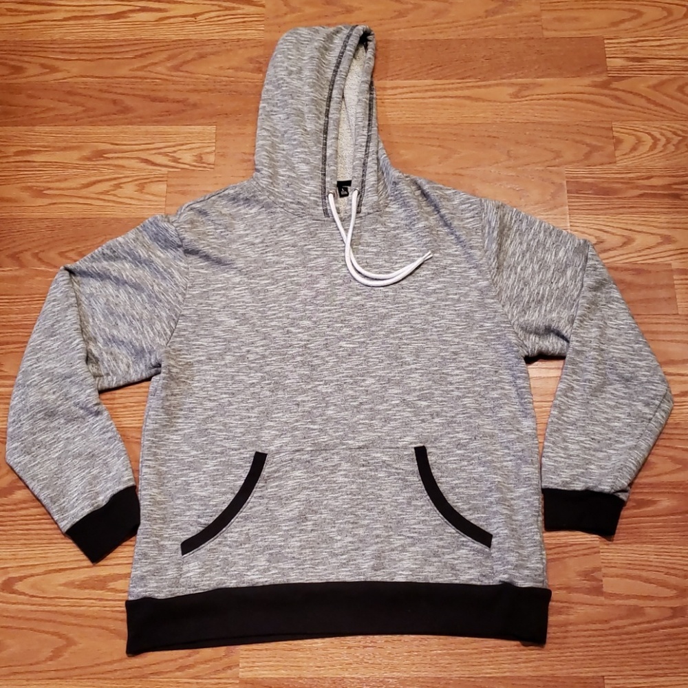 Gray/white hoodie